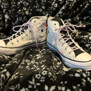 Converse High-Tops with Black and White Design